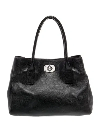 Pre-owned Furla Leather Top Handle Bag In Black