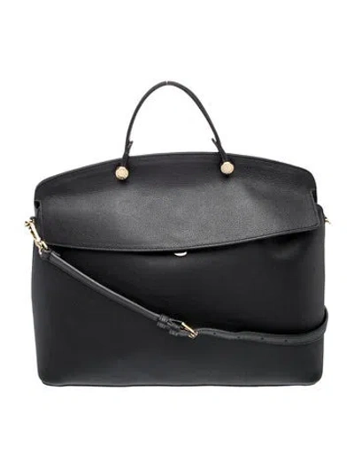 Pre-owned Furla Leather Top Handle Bag In Black