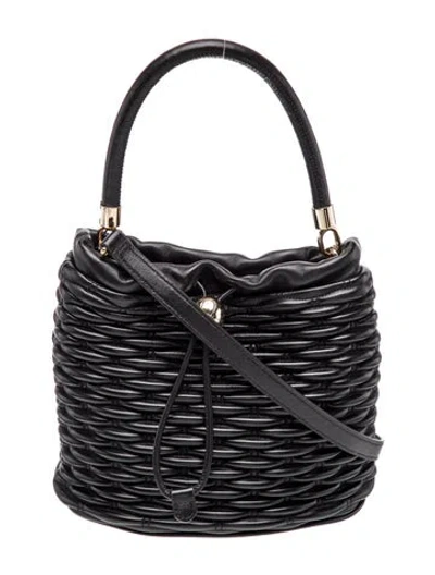 Pre-owned Furla Leather Top Handle Bag In Black