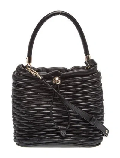 Pre-owned Furla Leather Top Handle Bag In Black