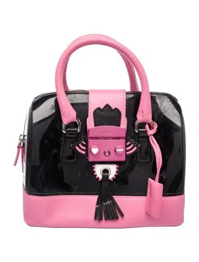 Pre-owned Furla Leather Top Handle Bag In Black