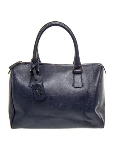 Pre-owned Furla Leather Top Handle Bag In Blue
