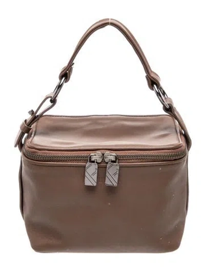 Pre-owned Furla Leather Top Handle Bag In Brown