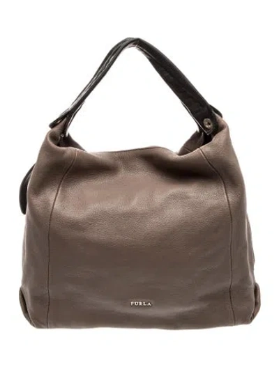 Pre-owned Furla Leather Top Handle Bag In Brown