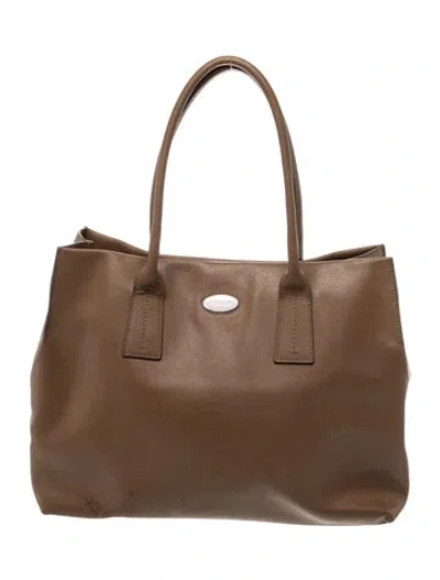 Pre-owned Furla Leather Top Handle Bag In Brown