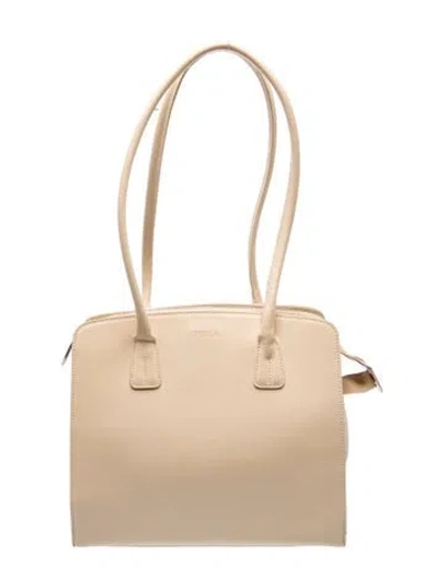 Pre-owned Furla Leather Top Handle Bag In Brown