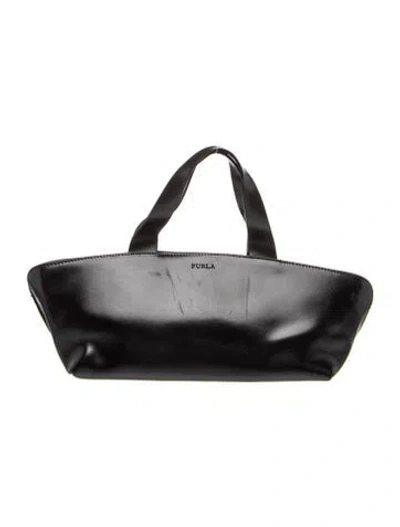 Pre-owned Furla Leather Top Handle Bag In Grey