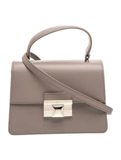 Pre-owned Furla Leather Top Handle Bag In Grey