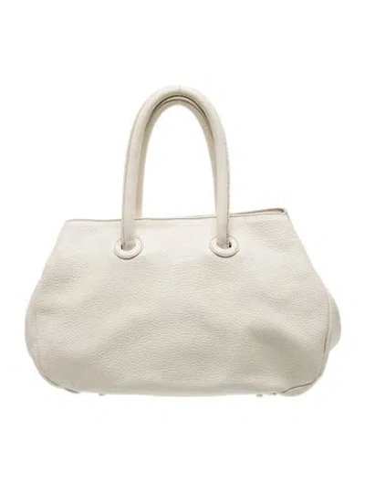 Pre-owned Furla Leather Top Handle Bag In Neutral