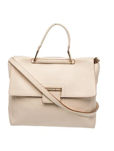 Pre-owned Furla Leather Top Handle Bag In Neutral