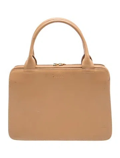 Pre-owned Furla Leather Top Handle Bag In Neutral