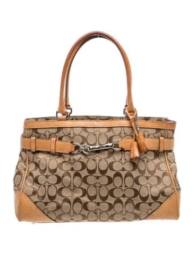 Pre-owned Furla Leather Top Handle Bag In Neutral