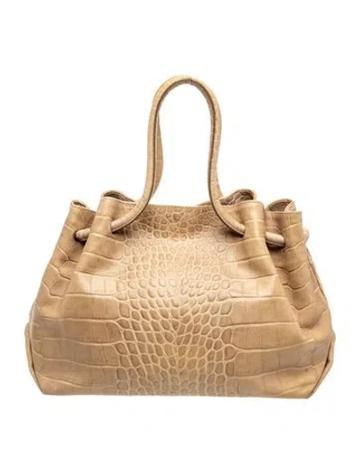 Pre-owned Furla Leather Top Handle Bag In Neutral