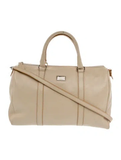 Pre-owned Furla Leather Top Handle Bag In Neutral