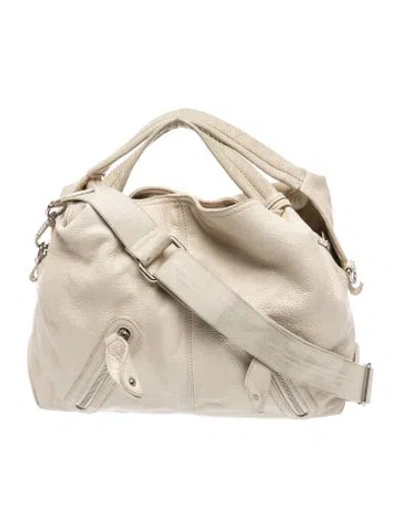Pre-owned Furla Leather Top Handle Bag In Neutrals