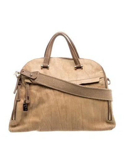 Pre-owned Furla Leather Top Handle Bag In Neutrals
