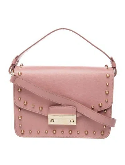 Pre-owned Furla Leather Top Handle Bag In Pink