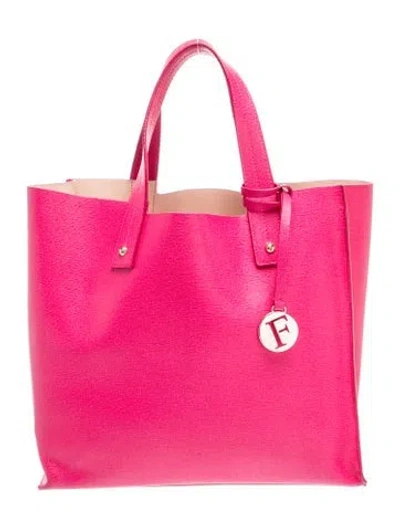 Pre-owned Furla Leather Top Handle Bag In Pink