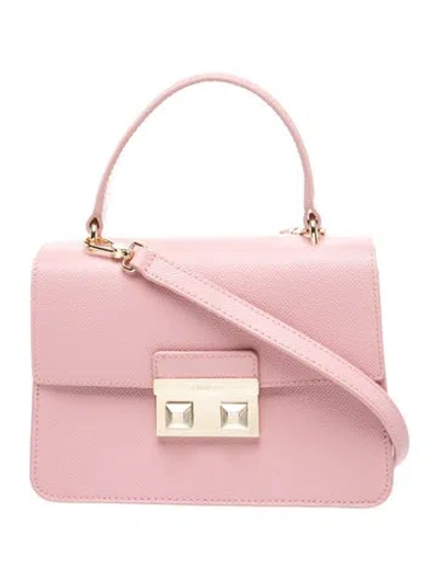 Pre-owned Furla Leather Top Handle Bag In Pink