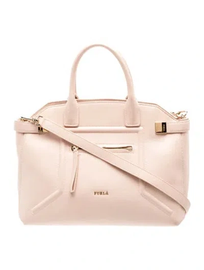 Pre-owned Furla Leather Top Handle Bag In Pink