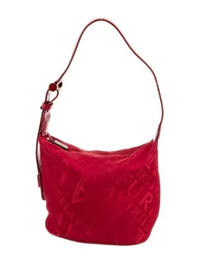 Pre-owned Furla Leather Top Handle Bag In Red