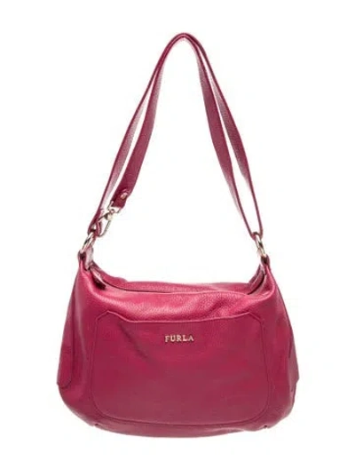 Pre-owned Furla Leather Top Handle Bag In Red