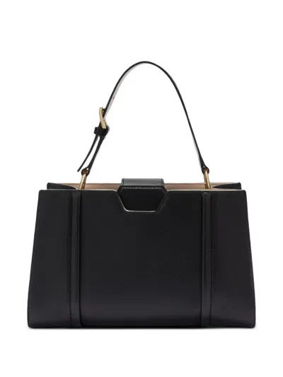 Furla Leather Tote Bag In Black
