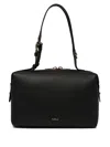 Furla Leather Tote Bag In Black