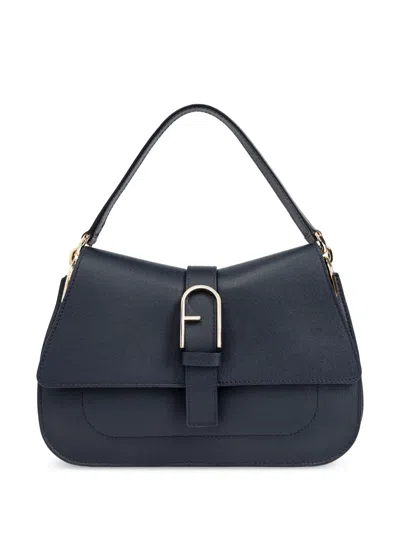 Furla Leather Tote Bag In Blue