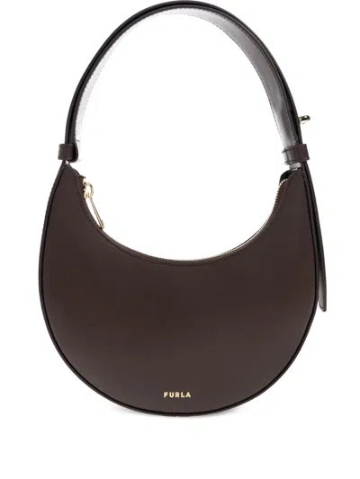 Furla Leather Tote Bag In Brown