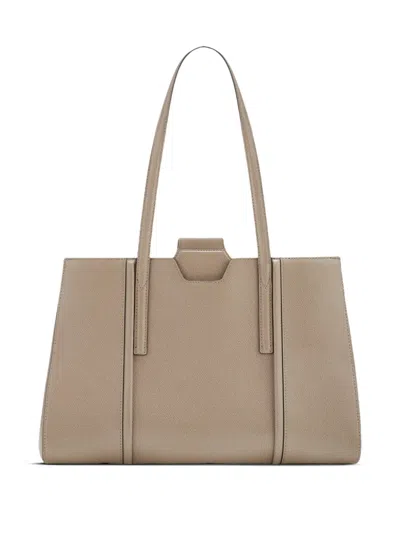Furla Leather Tote Bag In Neutrals