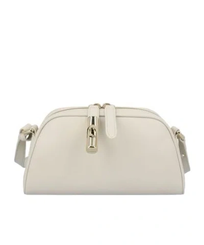 Furla Leather Tote Bag In Nude