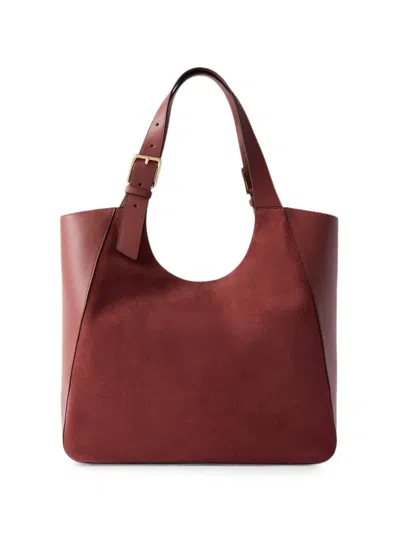 Furla Leather Tote Bag In Red