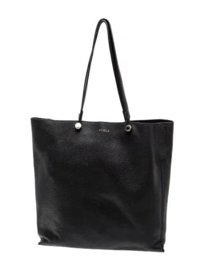 Pre-owned Furla Leather Tote In Black