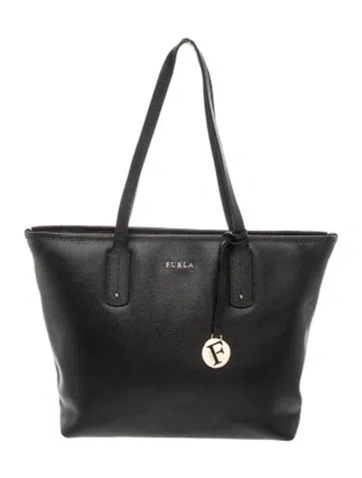 Pre-owned Furla Leather Tote In Black