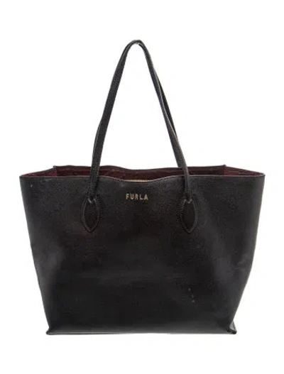 Pre-owned Furla Leather Tote In Black