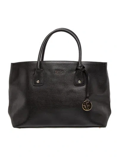 Pre-owned Furla Leather Tote In Black