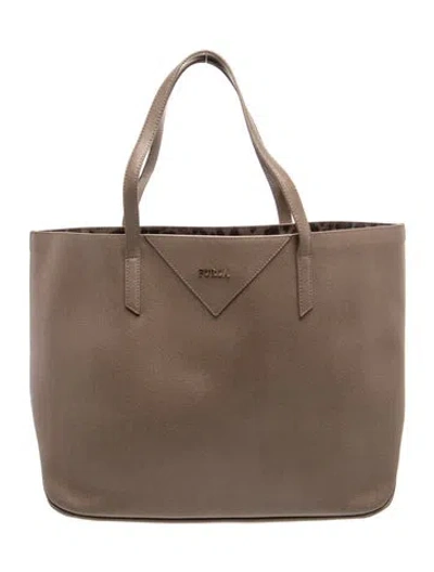 Pre-owned Furla Leather Tote In Brown
