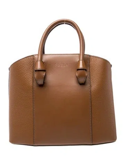 Pre-owned Furla Leather Tote In Brown