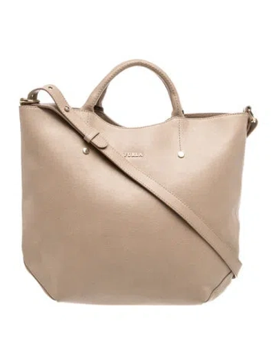 Pre-owned Furla Leather Tote In Brown