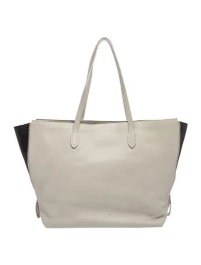Pre-owned Furla Leather Tote In Neutral