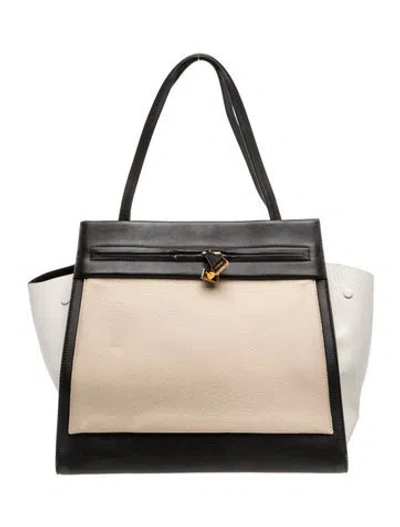 Pre-owned Furla Leather Tote In Neutral