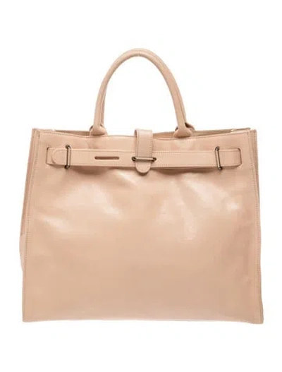 Pre-owned Furla Leather Tote In Neutral