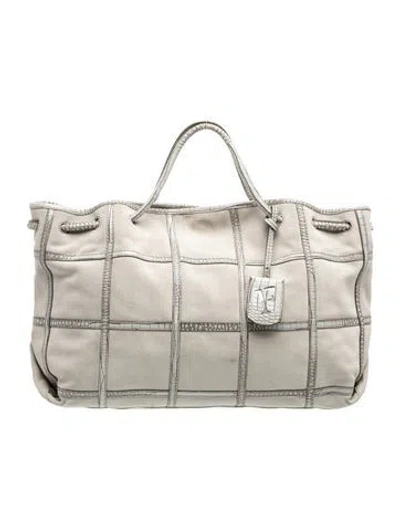 Pre-owned Furla Leather Tote In Neutrals