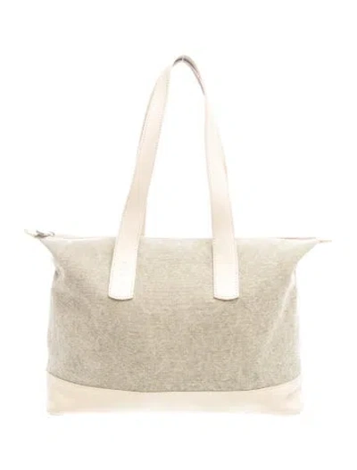 Pre-owned Furla Leather Tote In Neutrals
