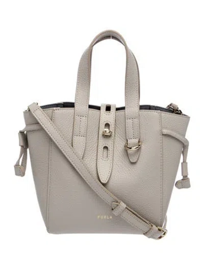 Pre-owned Furla Leather Tote In Neutrals