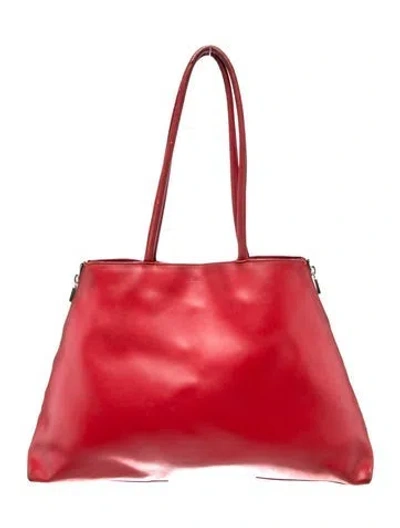 Pre-owned Furla Leather Tote In Red