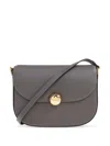Furla Leather-trimmed Crossbody Bag In Gray
