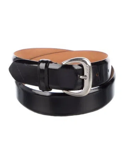 Pre-owned Furla Leather Waist Belt In Black
