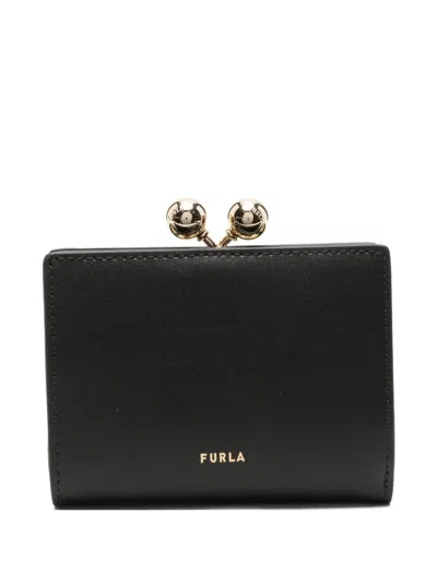 Furla Leather Wallet In Gray